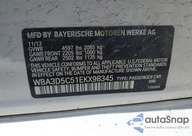 WBA3D5C51EKX98345: 42541364