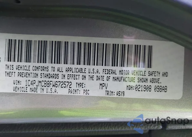 1C4PJMCB8FW672572: 42541421