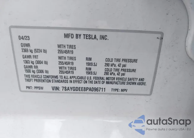 7SAYGDEE8PA096711: 42541422