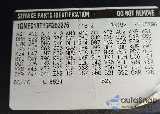 1GNEC13T15R252276: 42542576
