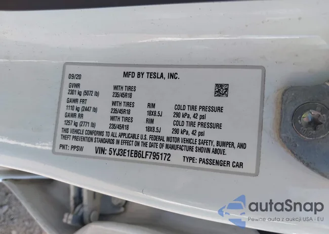 5YJ3E1EB6LF795172: 42542682