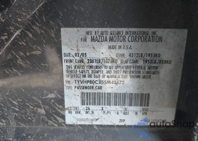 1YVHP80CX55M43672: 42542779