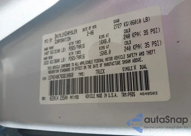 1D7HE48K76S610868: 42542808