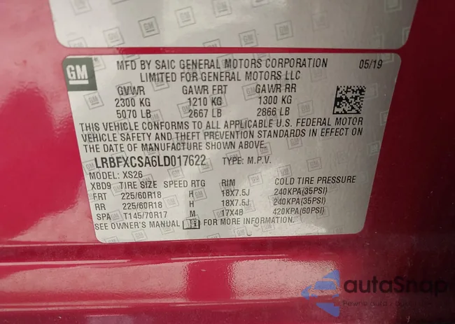 LRBFXCSA6LD017622: 42542940