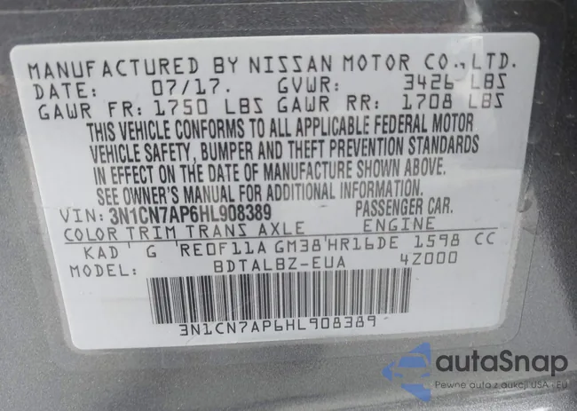 3N1CN7AP6HL908389: 42543150