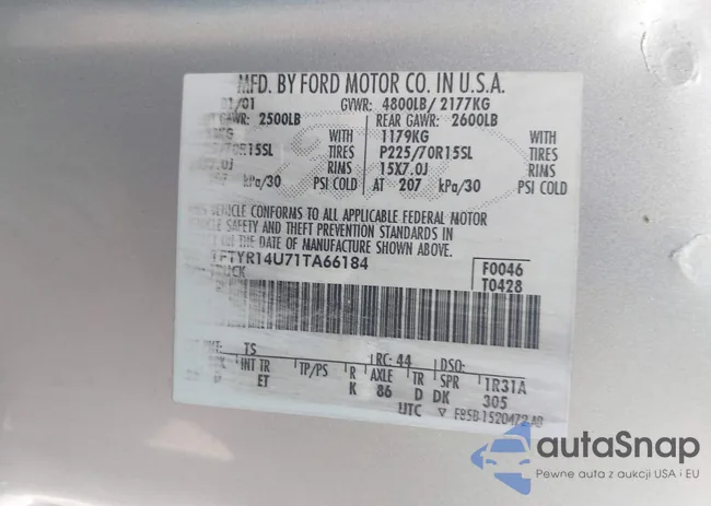 1FTYR14U71TA66184: 42542228