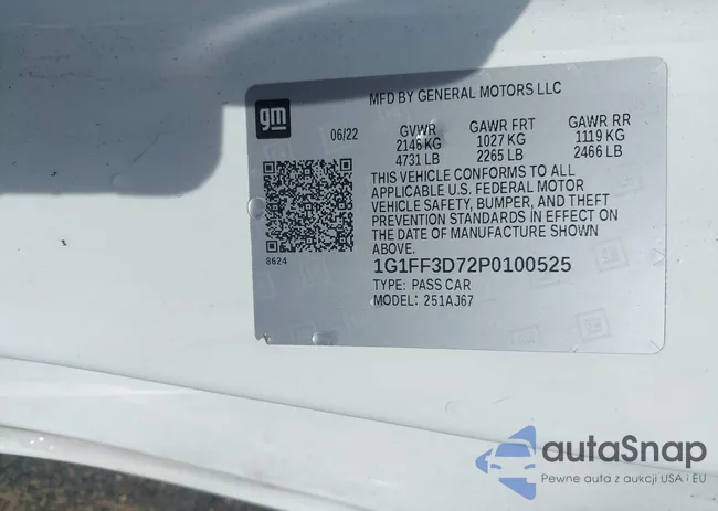 1G1FF3D72P0100525: 42542569