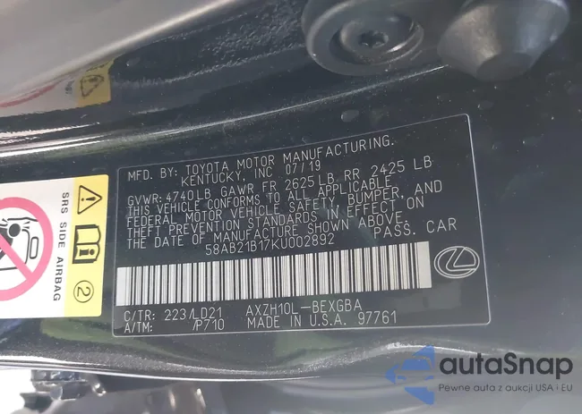 58AB21B17KU002892: 42543619