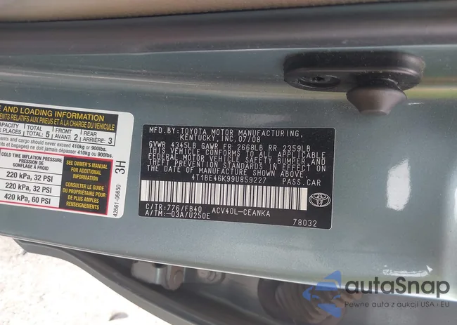 4T1BE46K99U859227: 42543774