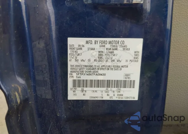 1FTPX14567FA09430: 42543974