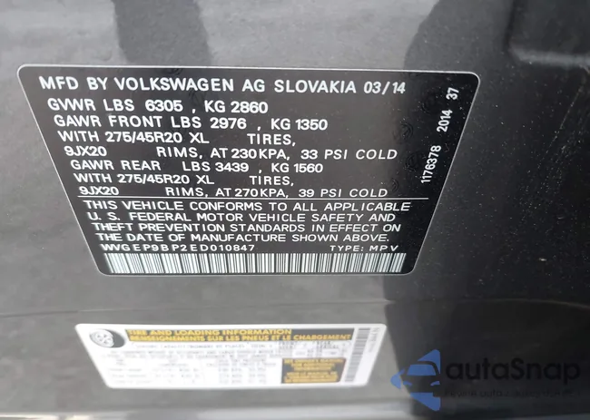 WVGEP9BP2ED010847: 42544079