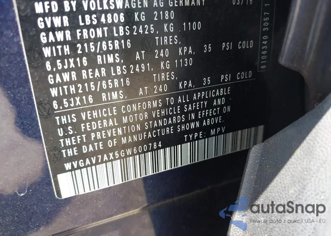 WVGAV7AX5GW600784: 42543299