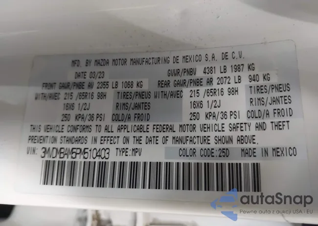 3MVDMBAM5PM510403: 42544670