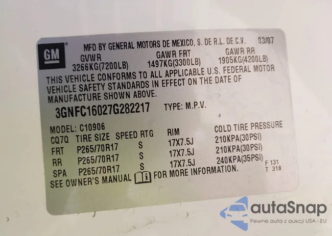 3GNFC16027G282217: 42544911