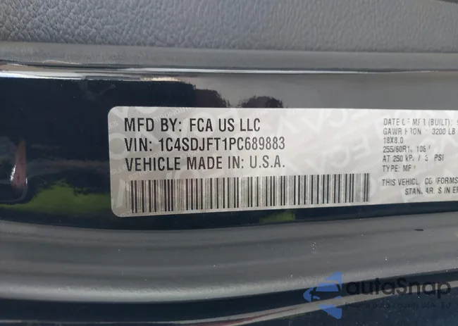 1C4SDJFT1PC689883: 42545042