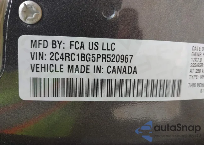 2C4RC1BG5PR520967: 42544264