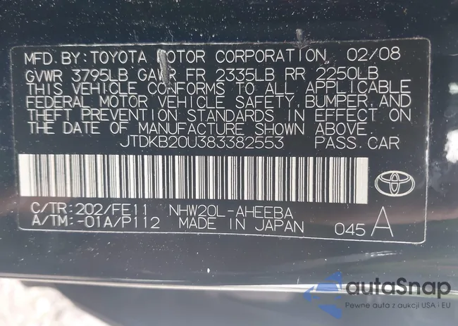 JTDKB20U383382553: 42544277