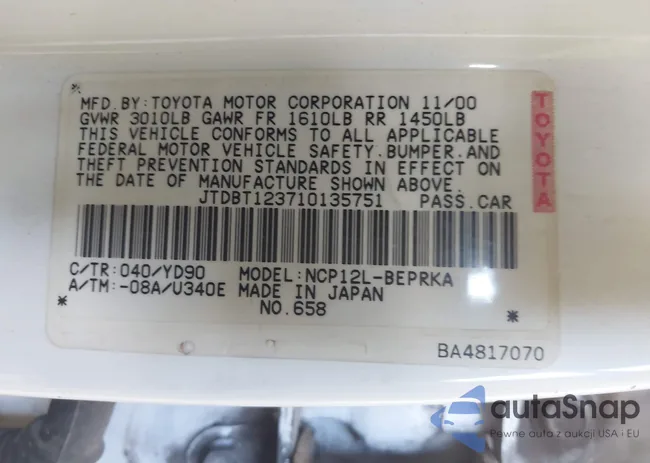 JTDBT123710135751: 42544278