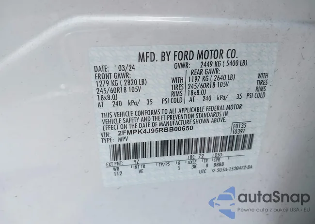 2FMPK4J95RBB00650: 42544312