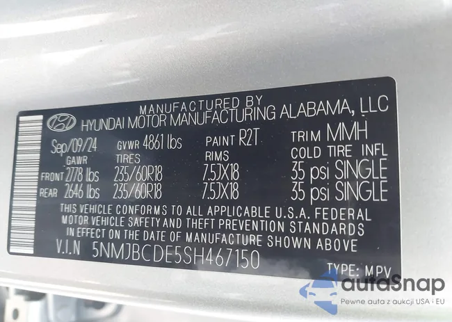 5NMJBCDE5SH467150: 42544346