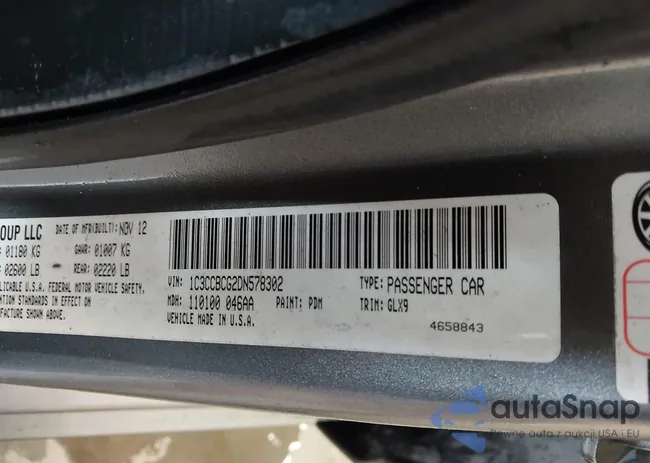 1C3CCBCG2DN578302: 42544451