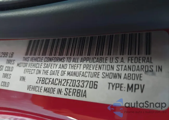 ZFBCFACH2FZ033706: 42545605