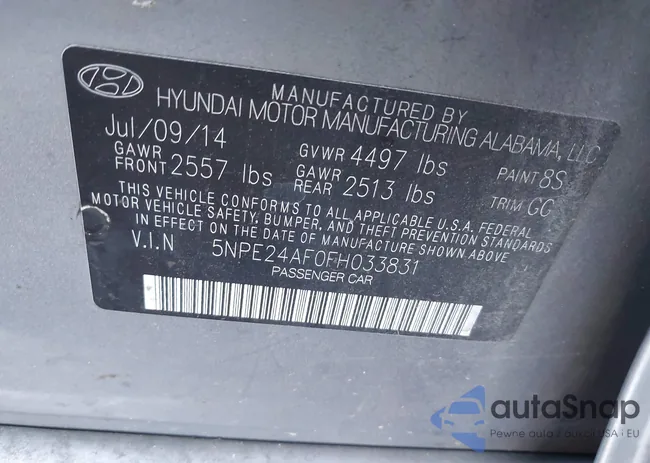 5NPE24AF0FH033831: 42545995