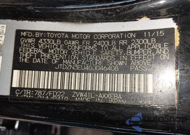 JTDZN3EU4GJ046408: 42546059