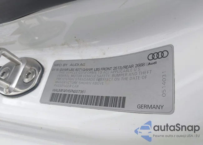 WAUMFAFH5FN007361: 42546138