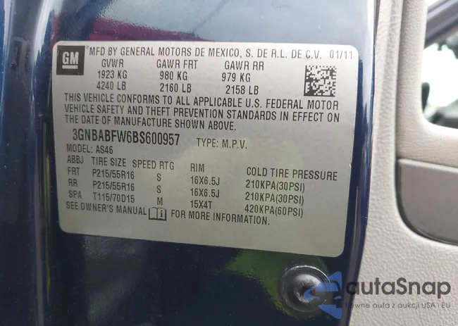 3GNBABFW6BS600957: 42545277