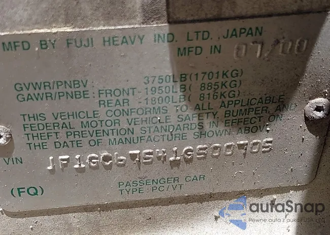 JF1GC67541G500705: 42546656