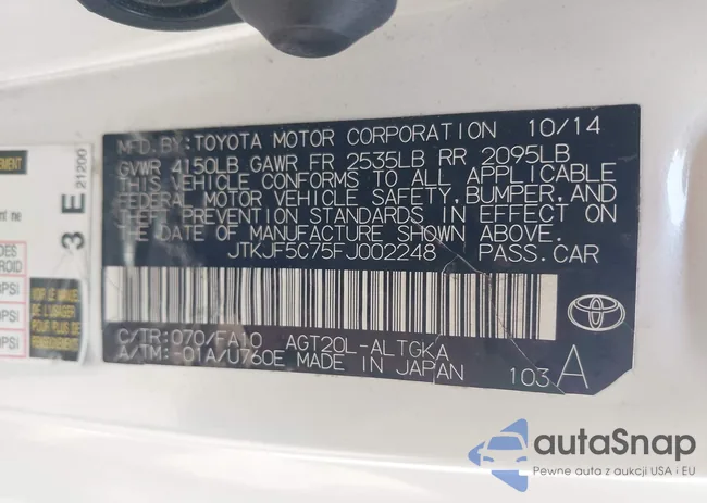 JTKJF5C75FJ002248: 42546689