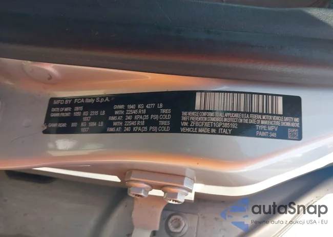 ZFBCFXET1GP385192: 42546692