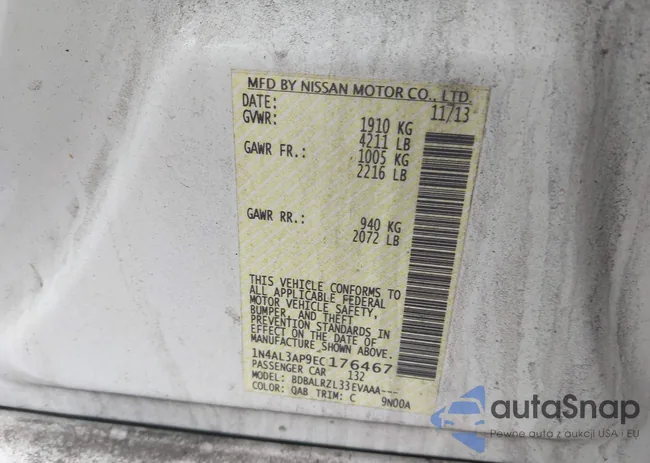 1N4AL3AP9EC176467: 42546376