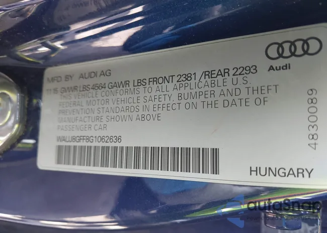 WAUJ8GFF8G1062636: 42547601