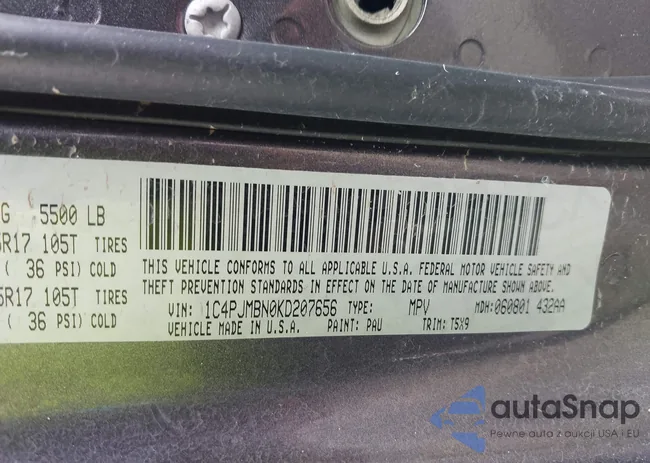 1C4PJMBN0KD207656: 42547671