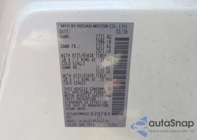 5N1AR2MMXGC620765: 42547742