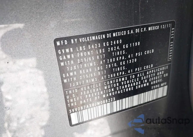 3VV2B7AX8JM088223: 42547747