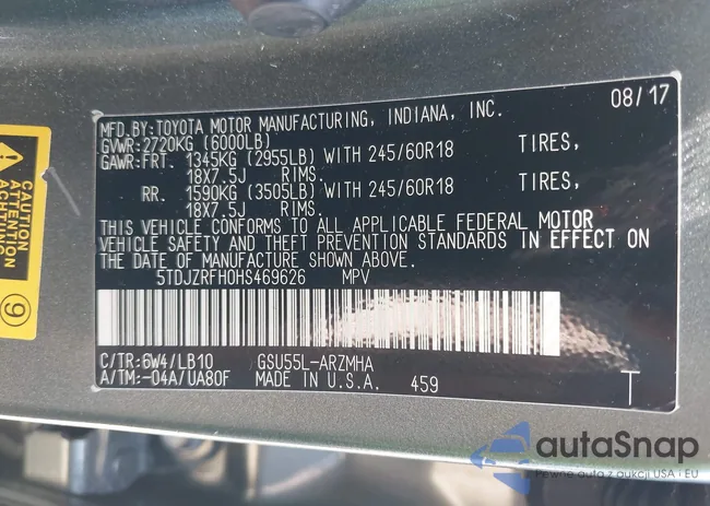 5TDJZRFH0HS469626: 42547838