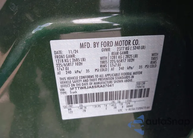 3FTTW8JA8SRA07041: 42547183