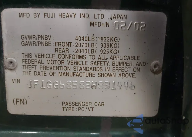 JF1GG68582H831446: 42547194