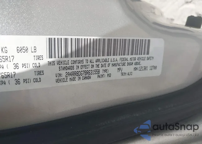 2A4RR8DG7BR631558: 42547287