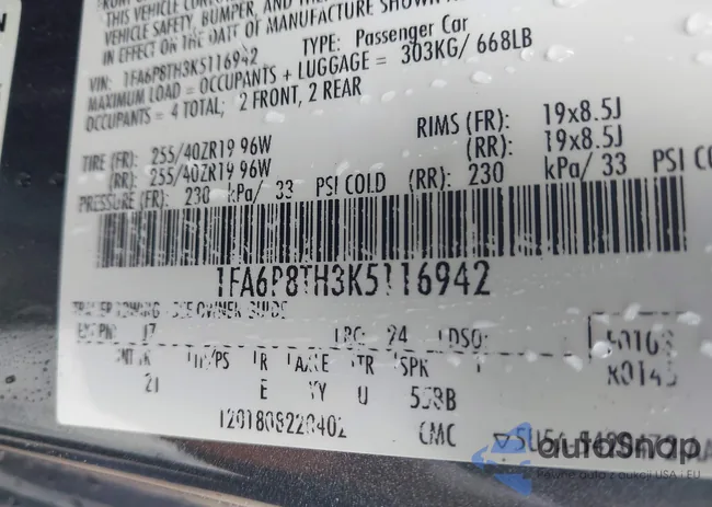 1FA6P8TH3K5116942: 42547387