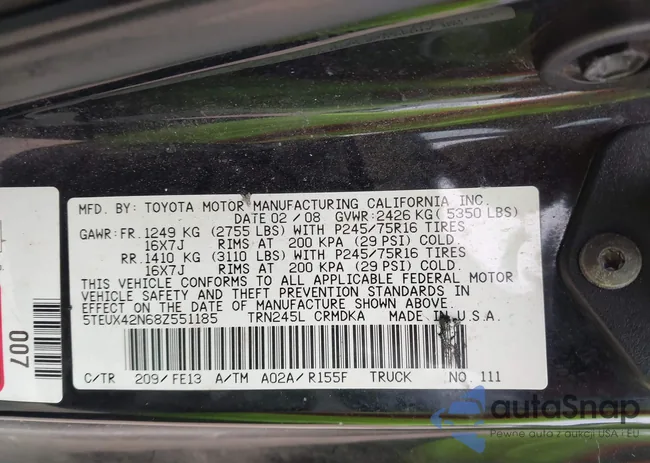 5TEUX42N68Z551185: 42547392