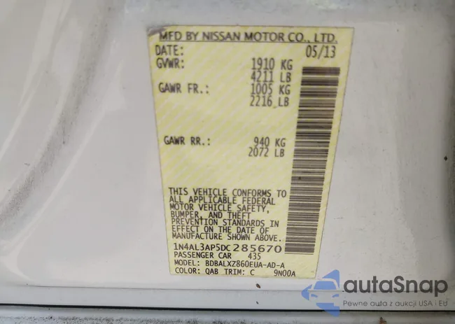 1N4AL3AP5DC285670: 42547515