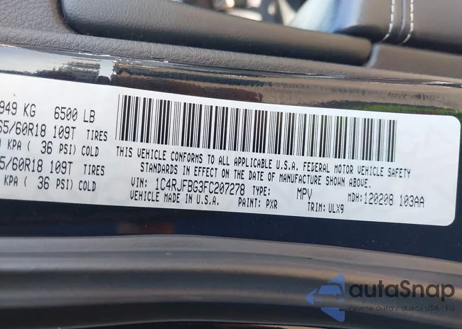 1C4RJFBG3FC207278: 42548795