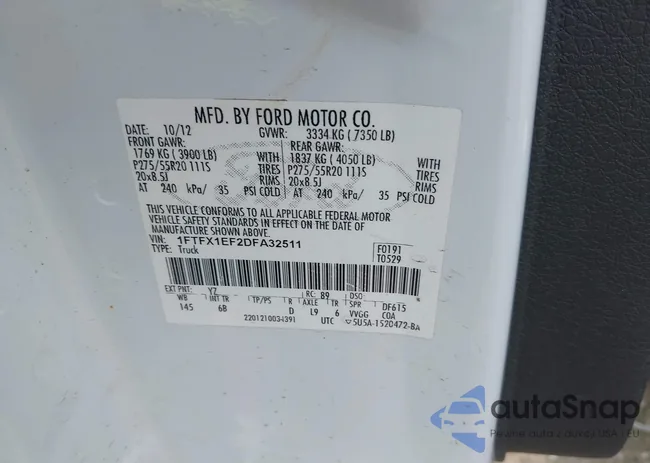 1FTFX1EF2DFA32511: 42548852