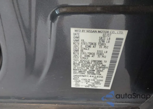 1N6AD09W97C441406: 42549065