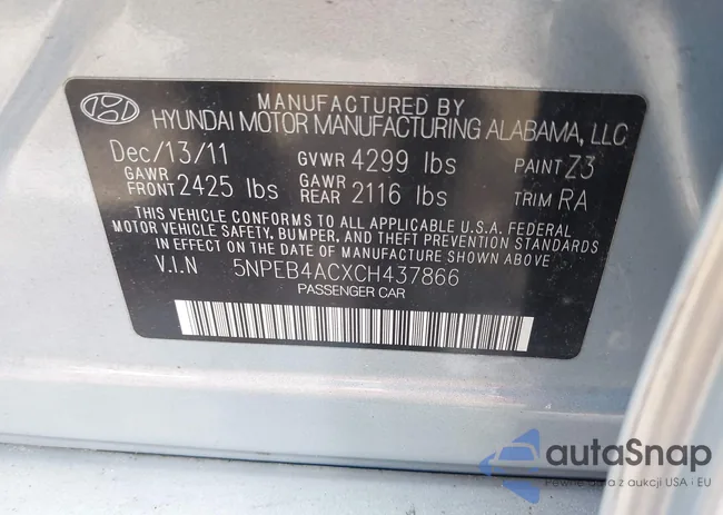 5NPEB4ACXCH437866: 42548238