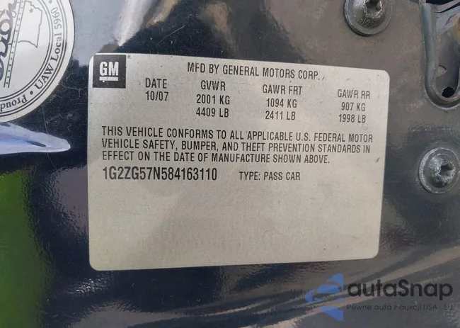 1G2ZG57N584163110: 42548372